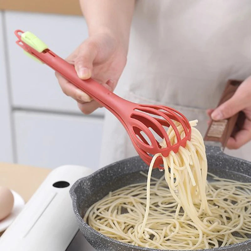Batidor de mano multifuncional 3 en 1 para cocina, varilla de mezcla doméstica, clip para alimentos, clip para pan, clip para repostería, clip para pasta, mezclador de crema